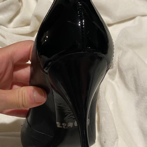 Via Spia black peep-toe pump - sz 7.5 - Picture 8 of 12